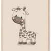 Kinderzimmer Giraffe Braun Kinder Poster